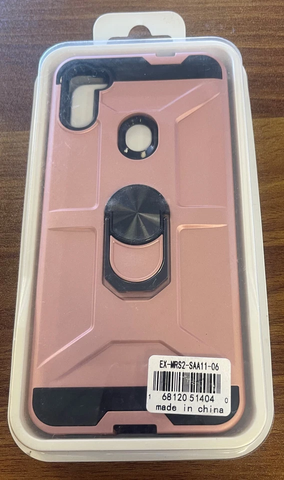 Funda Samsung A11 oro rosa y negro protección 360 completa. Foto 1 de 1