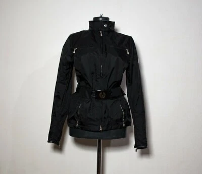 Belstaff Mujer Moto Chaqueta Cuero Cuello Cinturón 40 Talla Parpadeo Foto 1 de 4