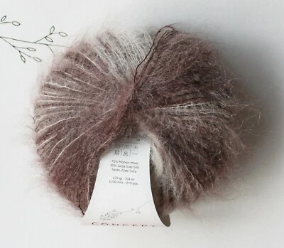 26€/100g SILK-MOHAIR Concept Katia 70% Mohair 30% Seide  25g Farbv. beige-braun - Bild 1 von 2