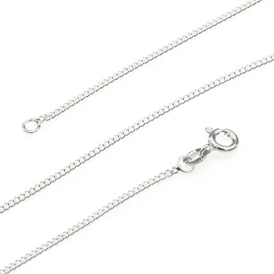 925 Sterling Silber massiv Panzerkette Halskette 1,4 mm Stärke 36 - 80 cm Länge - Bild 1 von 3