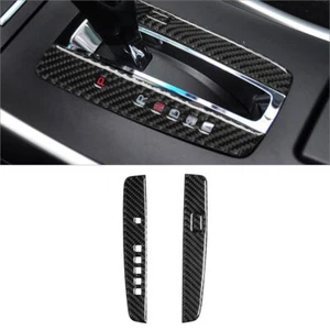2Pcs For Honda Accord 2013-2017 Carbon Fiber Interior Gear Shift Cover Trim - Picture 1 of 11