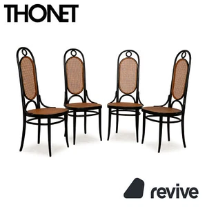 4er Set Thonet Nr. 207 R Wood Chair Dining Room Braun Coffee House - Picture 1 of 12