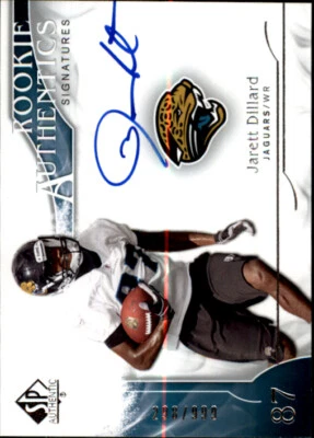 A1642- 2009 SP Authentic #312 Jarett Dillard RC Auto /999 SAMPLE PIC - Image 1 of 2