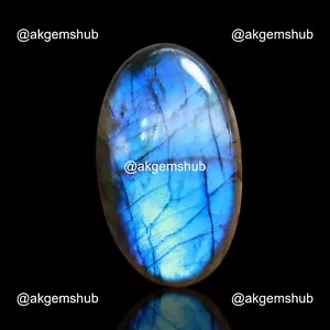 72.00 Cts Natural Fire Labradorite Necklace Supply Oval Cabochon 44x26x6 mm - Picture 1 of 11