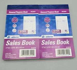 Lot of 2 Adams Brand General Purpose Sales Book. Unused. - Picture 1 of 2