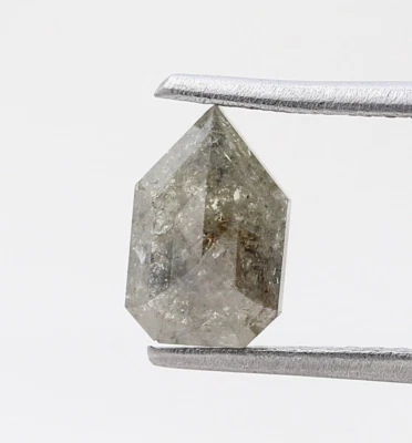 natural diamond 1+tcw yellowish gray color shield brilliant cut for jewelry - Image 1 of 4