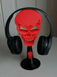 Skull Headphone Stand Gaming Headset Mount Storage 3D Printed Choose Your Colour - Picture 1 of 10