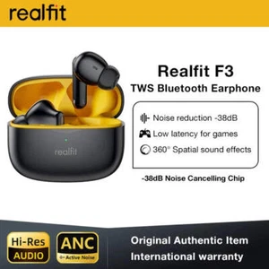 Realfit F3 ANC Active Noice Cancellation Bluetooth Earphones ENC Call HIFI Stere - Zdjęcie 1 z 10