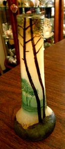 Authentische antike Theodore Legras Landschaftskunst Glas Vitrine Vase, um 1910 - Bild 1 von 4