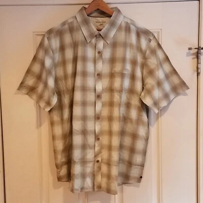 HORNY TOAD MENS XL MICKEY Brown PLAID SHORT SLEEVE SHIRT 100% COTTON P10 - Image 1 of 4