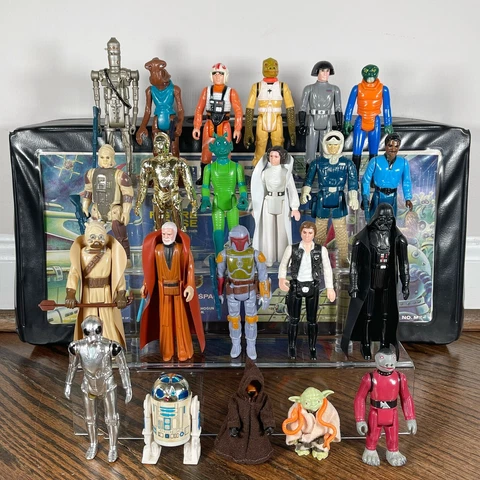 Vintage Kenner Star Wars Action Figures LOT Boba Fett Greedo Yoda Jawa R2-D2 +++ Cover
