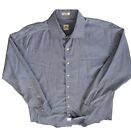 Petter Millar Men's Large Long-sleeved Button's Down Shirt Blue Brown Cotton