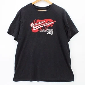 Nike Shirt Mens Black Short Sleeve Big Logo Graphic Gym & Training Cotton XL - Picture 1 of 9