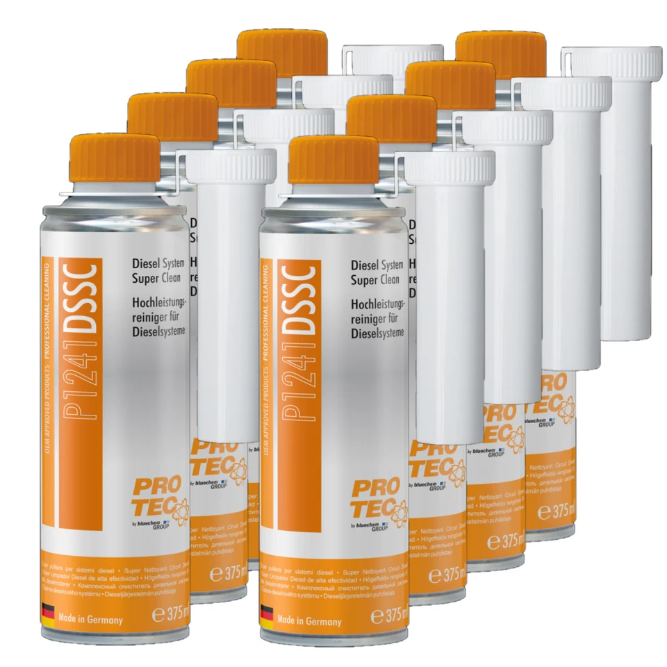 PROTEC 8x 375 ml Limpiador Alto Rendimiento para Sistemas Diesel P1241