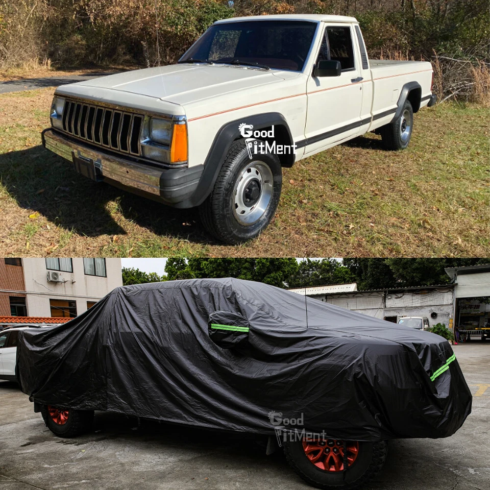 For Jeep Comanche X XLS Black Full Pickup Truck Cover Dust Waterproof Heavy Duty Foto 1 de 4