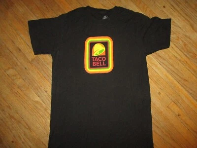 CAMISETA TACO BELL COLORIDA Marrón Naranja Verde Retro Años 70 80 Logo Camiseta ADULTO PEQUEÑA Foto 1 de 3