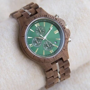 Men's Wood Watch Handmade Chronograph Wooden Watch Gift to Men - Picture 1 of 12