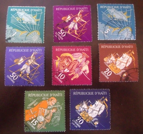 1961 Haiti Pirates & their Ships - set of 8  Stamps  Lot#528 Cover