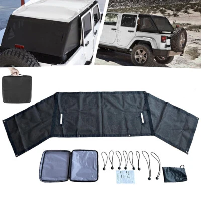Trunk Sunshade Mesh Shade Top Cover for Jeep Wrangler JK JKU 2007-2017 4 Door US - Imagem 1 de 4