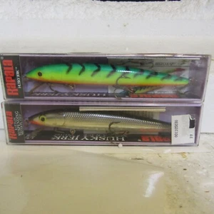 2 Rapala Husky Jerk suspending 5 1/2" 18g Fishing Lures Fire Tiger & Sivr Minnow - Picture 1 of 5