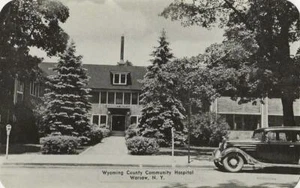 Postal Hospital Comunitario del Condado de Nueva York Varsovia Wyoming década de 1950 sin usar - Imagen 1 de 1