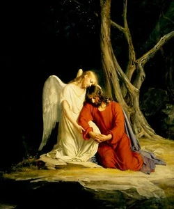 Handmade Oil Painting repro Carl Heinrich Bloch Christ at Gethsemane II - Picture 1 of 1