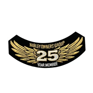 Harley Davidson Rocker Patch Harley Owners Group HOG 25 Jahre Mitglied - Bild 1 von 3