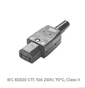 C17 Rewireable Socket Mains Power - 2 Pin No Earth - Very Rare Connector - Picture 1 of 1