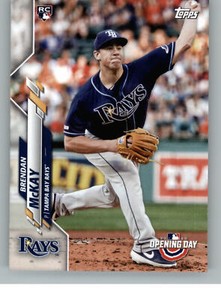 2020 Topps Opening Day Baseball 1 Brendan McKay - Tampa Bay Rays RC
