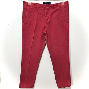 Polo Ralph Lauren Chino Pants Boys 10 Nantucket Red Straight Leg Preppy 34x29 - Picture 1 of 12