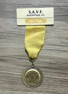 Vintage 1988 80th SW State Fireman's Convention Souvenir Ribbon Medal New York - Picture 1 of 5