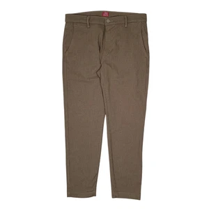 LEVIS Check Houndstooth Chino Trousers Brown Mens W32 L29 - Picture 1 of 5