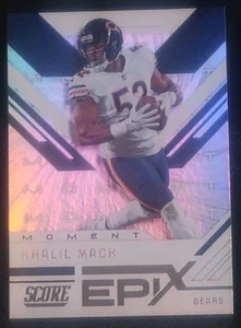 Khalil Mack 2019 Panini Score Epix Moment Foil No. EM2 Chicago Bears - Imagen 1 de 6
