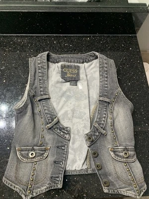 Chaleco vaquero vintage Guess Jeans para mujer XL diseño original años 90 hecho en EE. UU. Foto 1 de 4