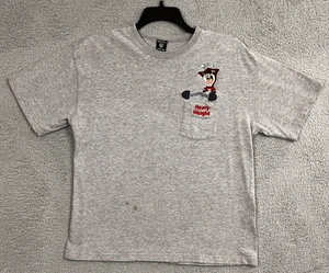 VTG 90s Taz T Shirt Mens Small* Fit Pocket Tee Grunge Distress Heavy Weight Gym - Picture 1 of 24