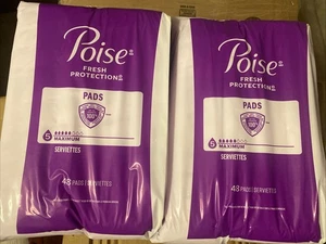 Poise Inkontinenzeinlagen für Frauen, 5 Tropfen, maximale Saugfähigkeit, lang, 96 Stück - Bild 1 von 2