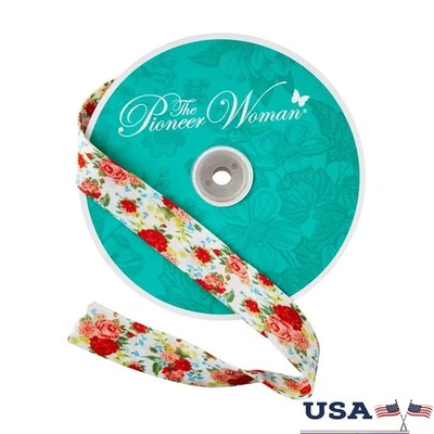 双折被子装订丝带7/8英寸棉花卉织物工艺用品25码 — 第 1/4 张图片