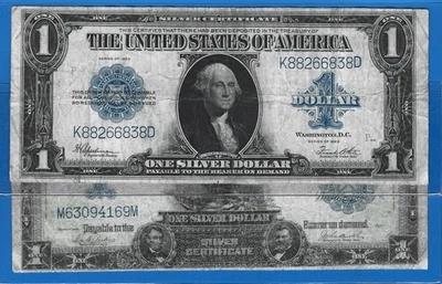 1899/1923 $1 SC черный орел/$1 лошадь одеяло 2) банкноты, FR 232/237, Circ VG/F, изящный! - Изображение 1 из 3