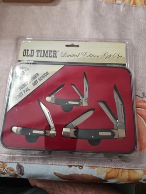 Old Timer Limited Edition Gift Set of 3 Knives New In Box - Image 1 of 2