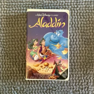 ALADDIN Walt Disney Black Diamond Classics Clamshell VHS #1662 - Picture 1 of 3