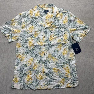 Camicia Uomo Hawaiian Pineapple AOP Media 100% Rayon Bottoni Tasca Frontale Nuova - Foto 1 di 20