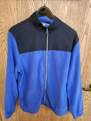 Starter 男式 Polar Fleece 蓝色 2 色全拉链夹克大号 — 第 1/3 张图片