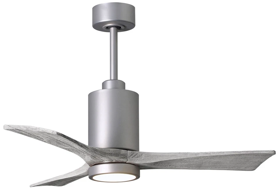42" Matthews Patricia-3 Brushed Nickel Barnwood Remote LED Ceiling Fan - Image 1 of 1