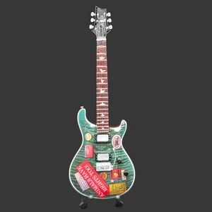 Miniature Guitar - Silverchair / Daniel Johns Green PRS - Model Guitar Inc Stand - Picture 1 of 9