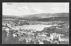 Honefoss Hønefoss Aerial view Ringerike Buskerud Norway Norge ca 1910 - Picture 1 of 1