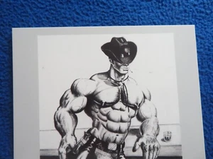 TOM OF FINLAND VAQUERO CON GORRAS 5X7 POSTAL DEL HUN - Imagen 1 de 2