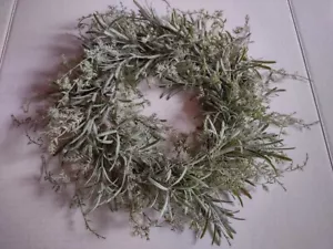 Artificial 14" flocked grassy mixed candle ring - Picture 1 of 5