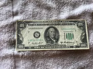 1950 B $100 DOLLAR BILL. - Picture 1 of 7