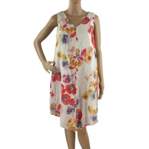Soft Surroundings Serenity Bay ärmelloses geblümtes Baumwollgaze Kleid PS - Bild 1 von 7
