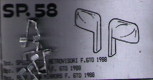 ACCESSORI 1/43 RETROVISORI FERRARI GTO 1988 ecc TRON SP058 - Immagine 1 di 1